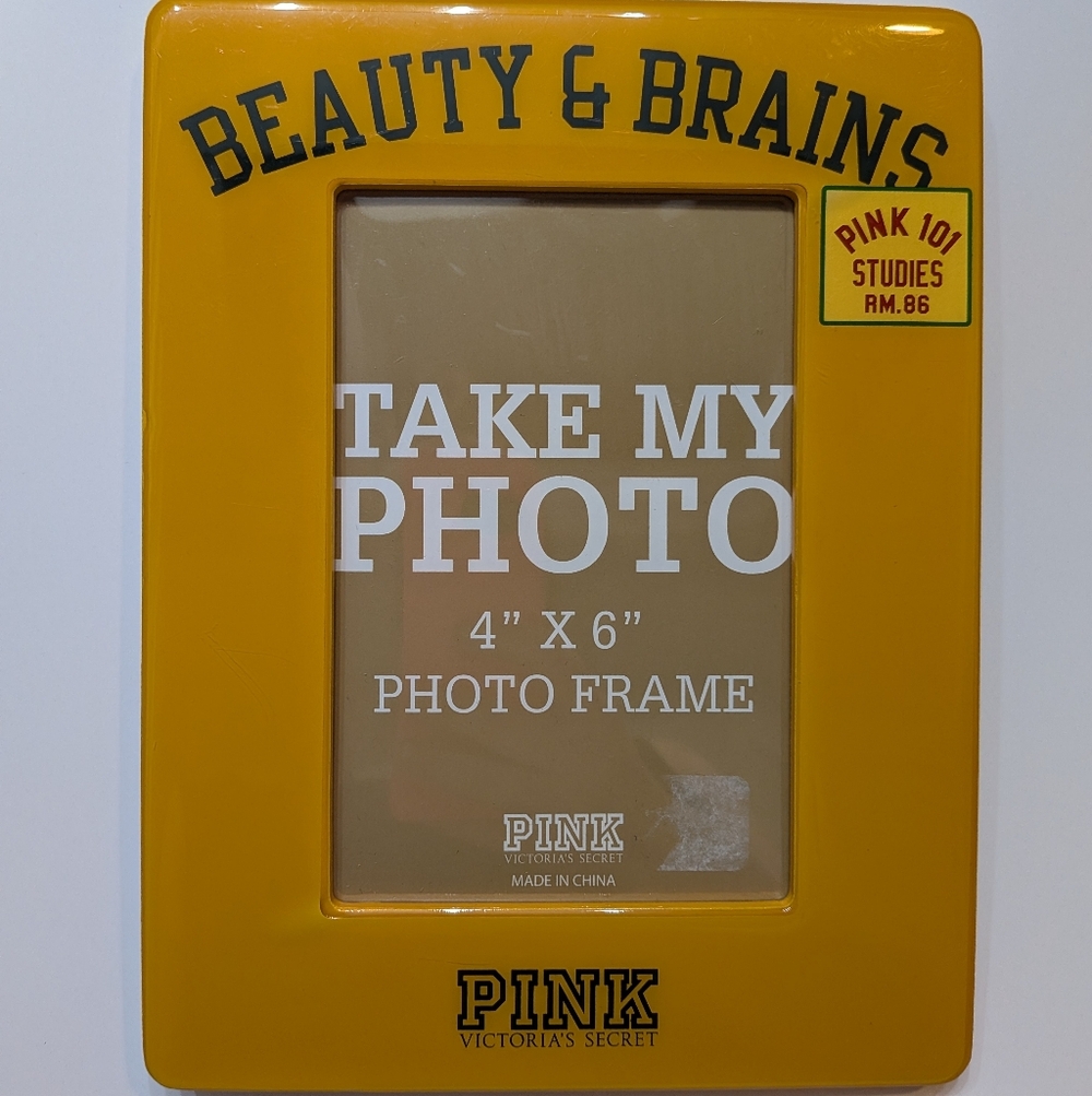 RARE Victoria's Secret Pink Yellow Photo Frame - Read Description